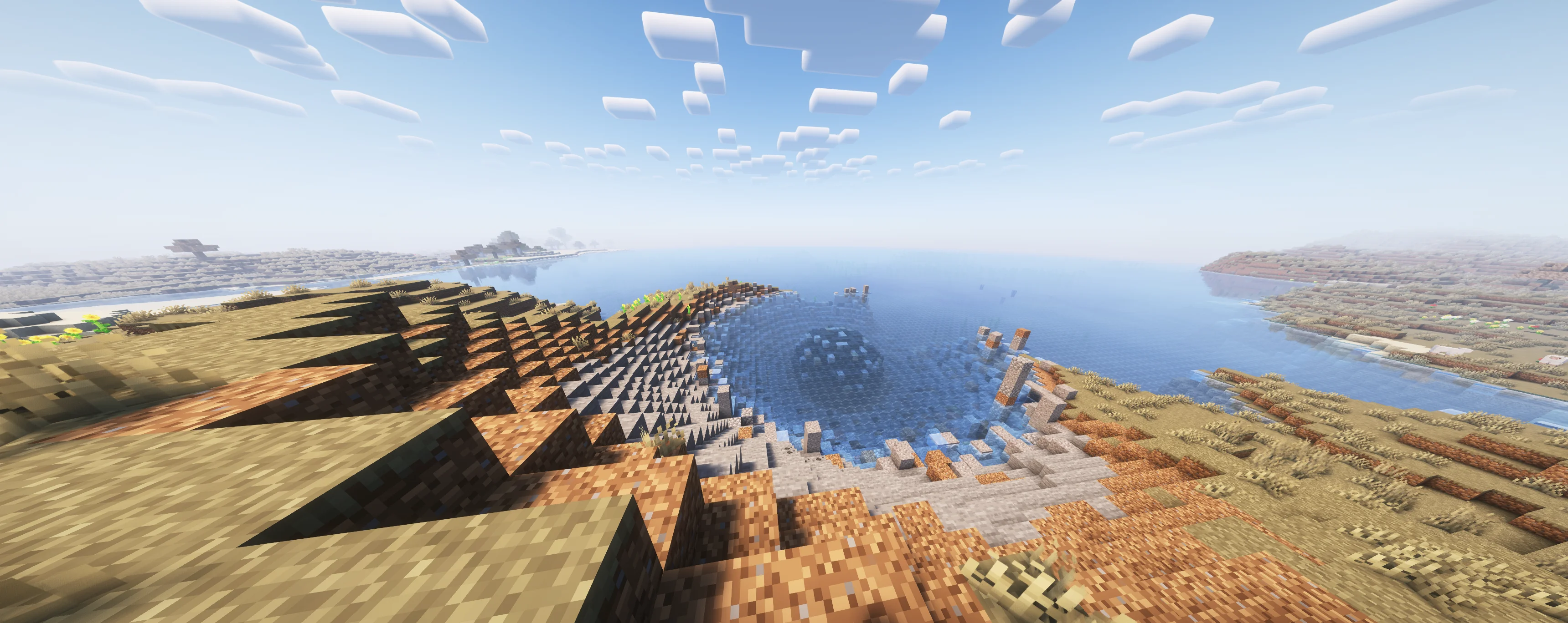 A screenshot of a Minecraft landscape