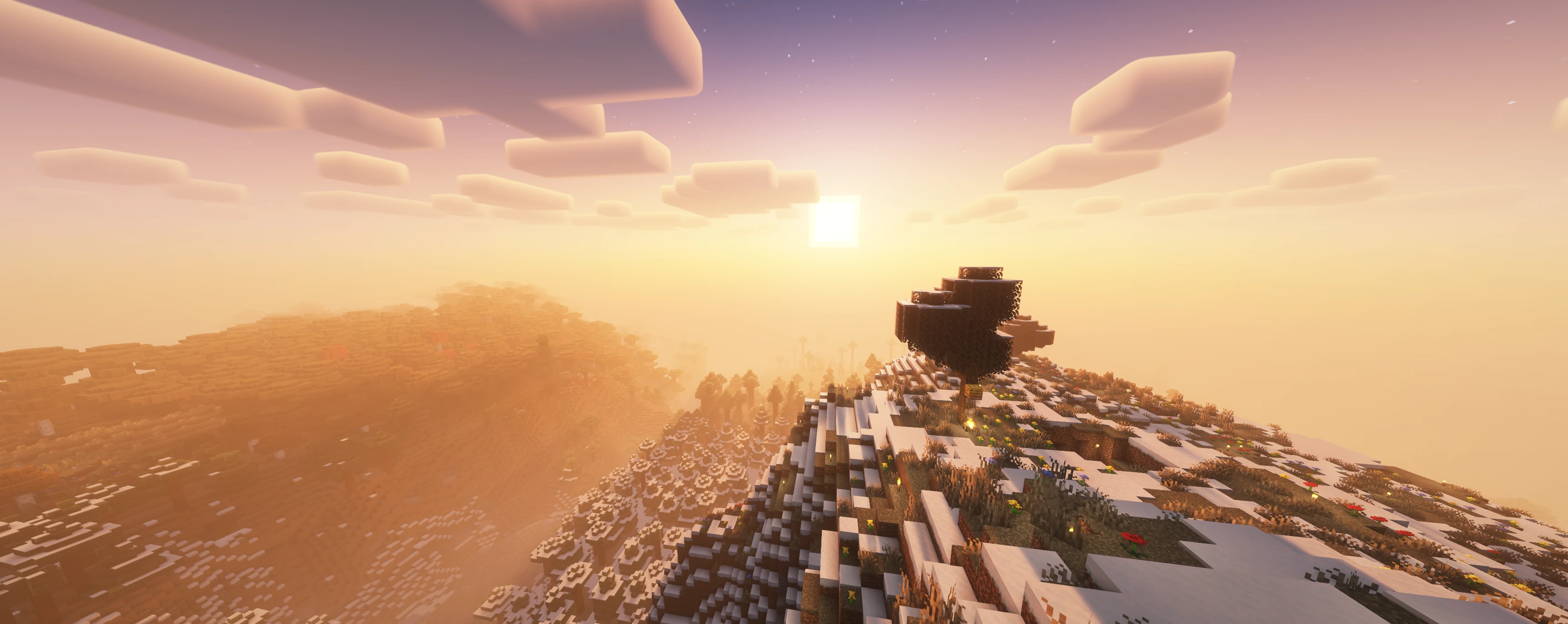 A screenshot of a Minecraft landscape