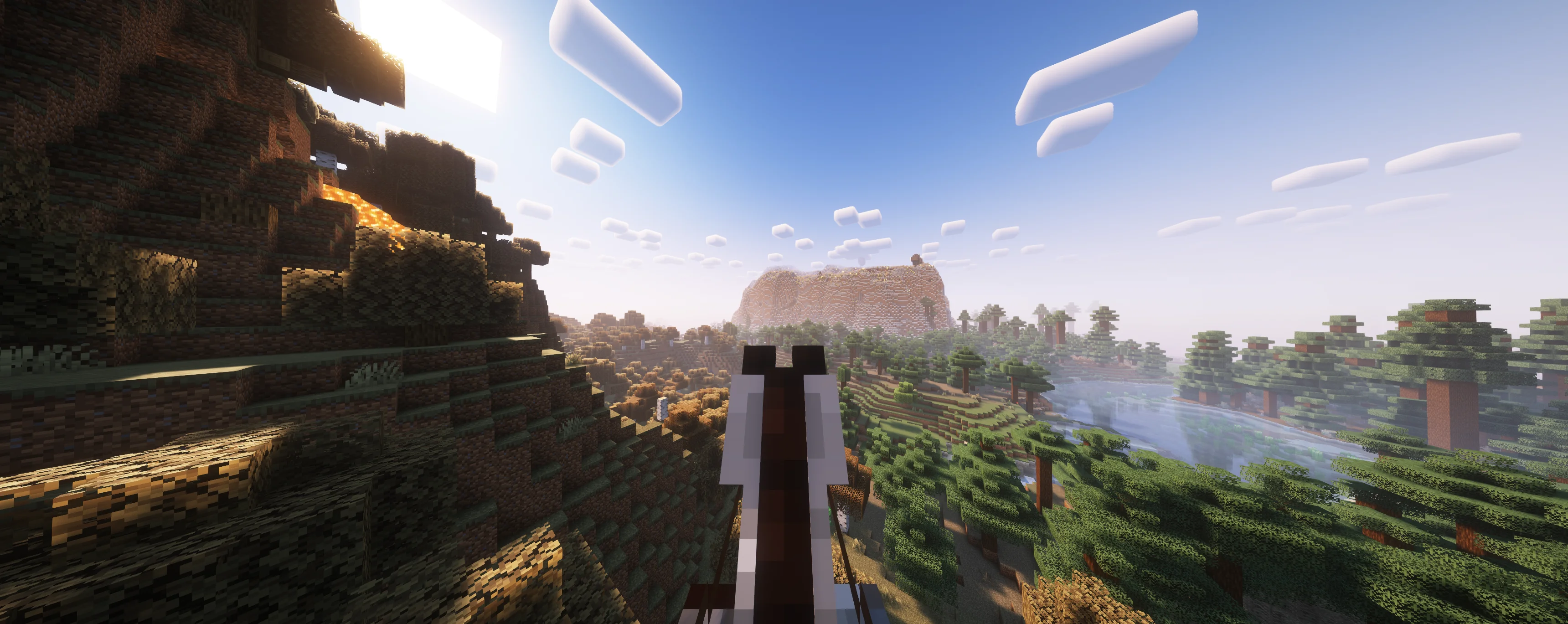 A screenshot of a Minecraft landscape